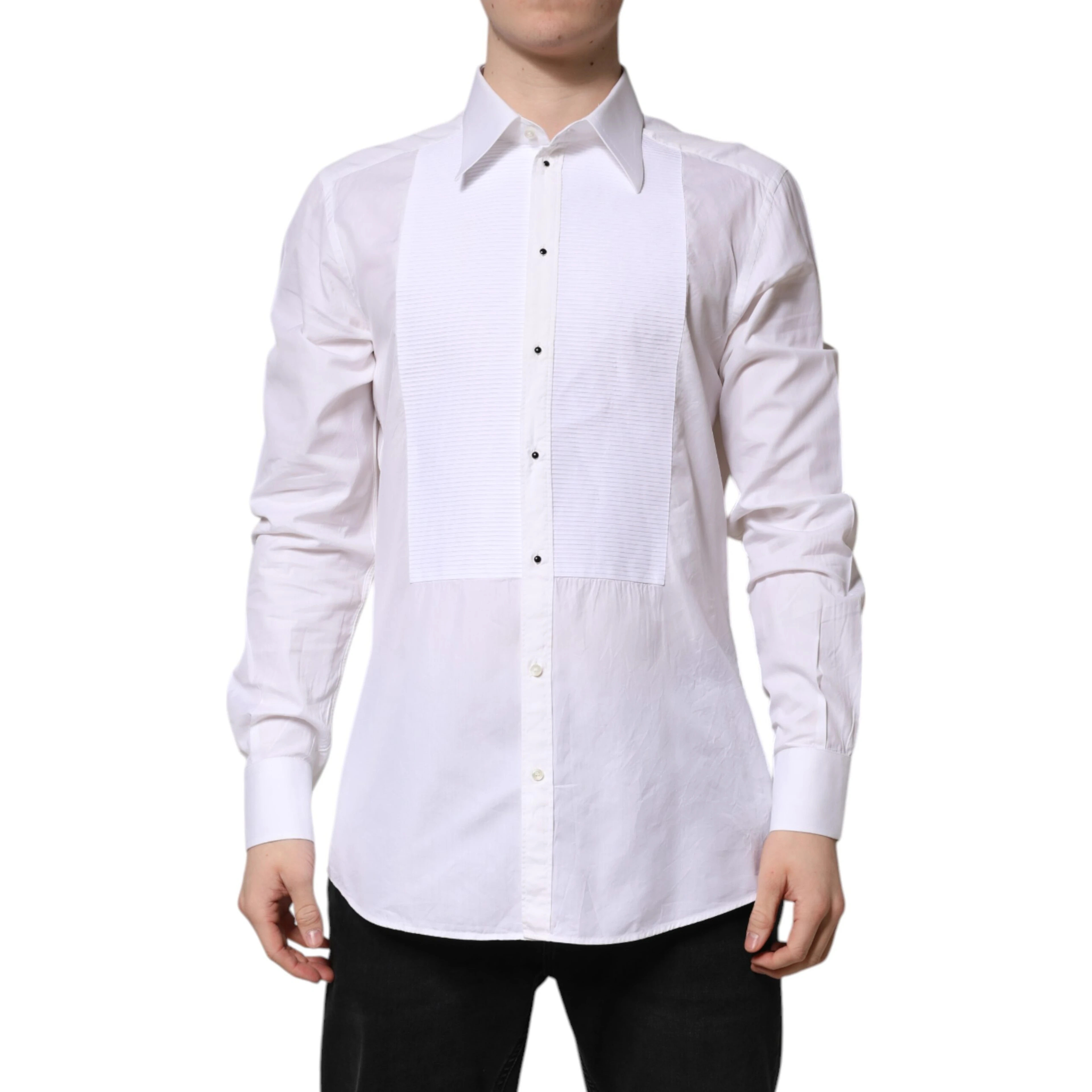 White GOLD Cotton Long Sleeves Formal Shirt