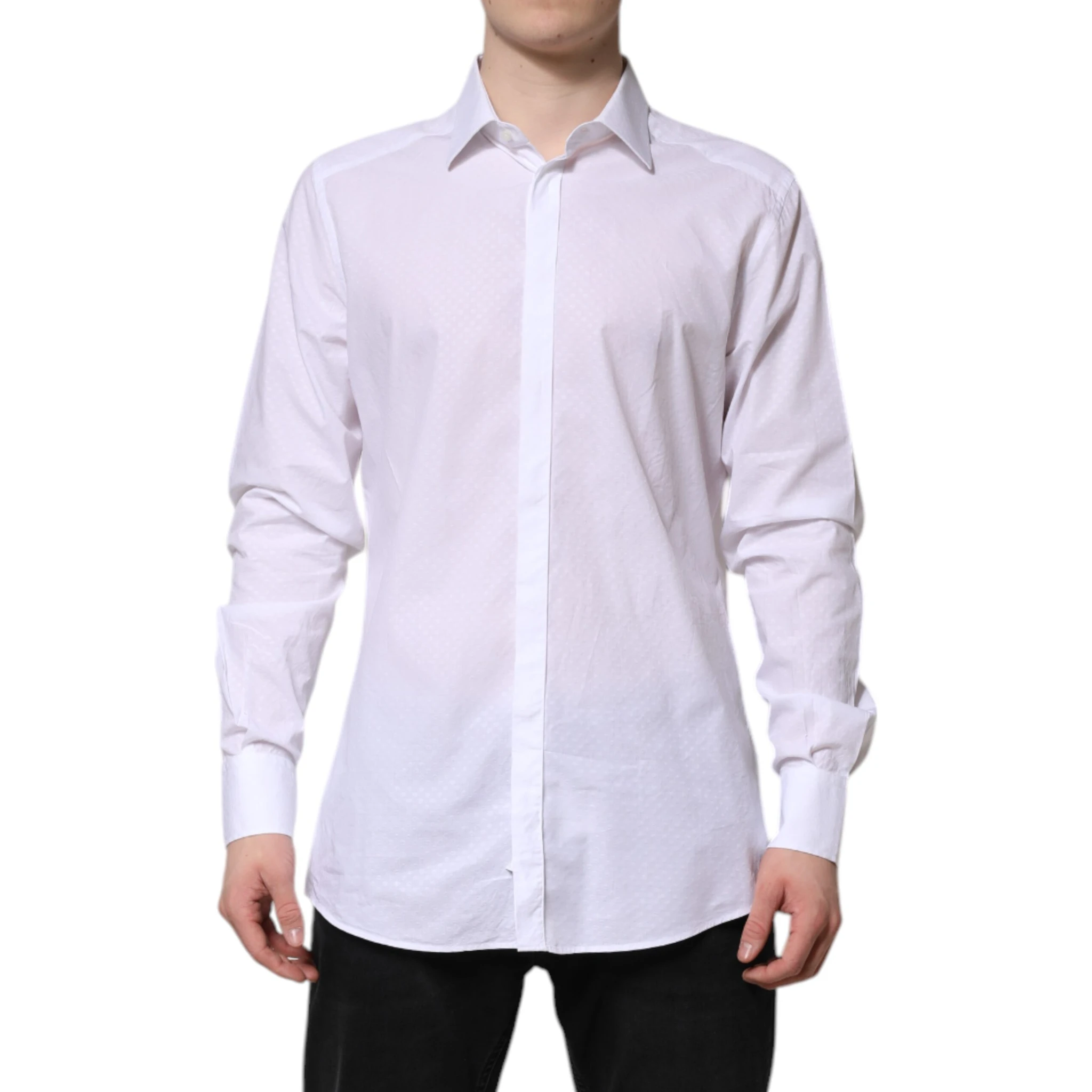 White GOLD Cotton Long Sleeves Formal Shirt