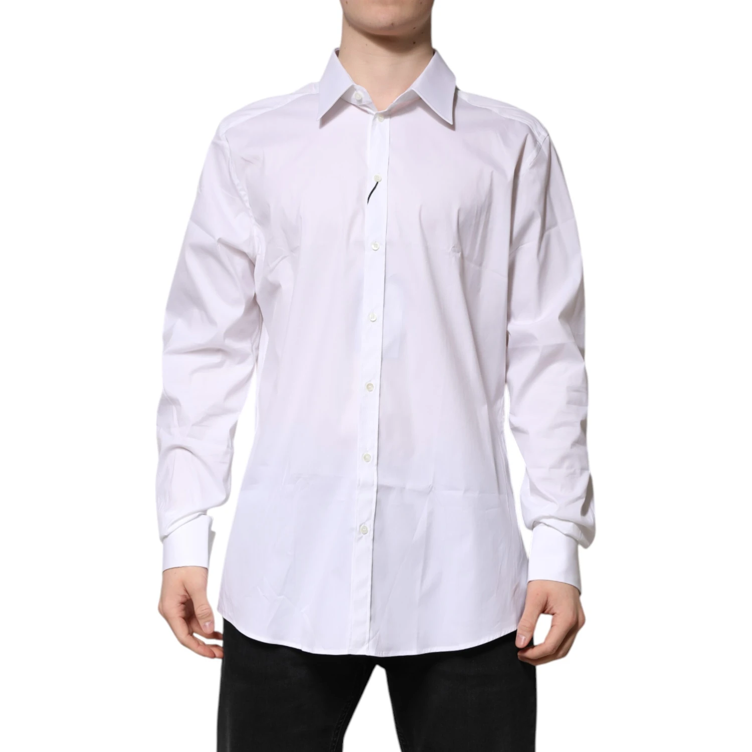 White GOLD Long Sleeve Dress Men Formal Shirt