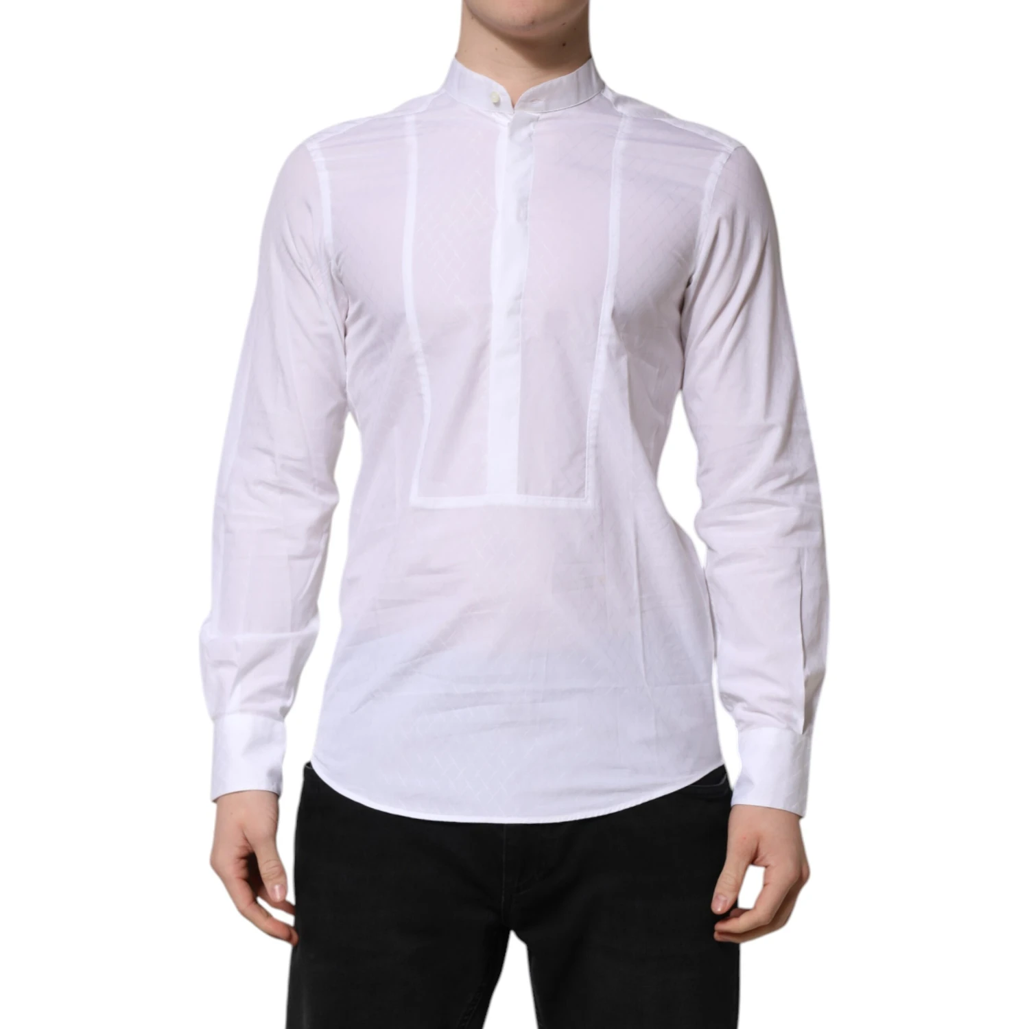 White Cotton Slim Long Sleeves Formal Shirt