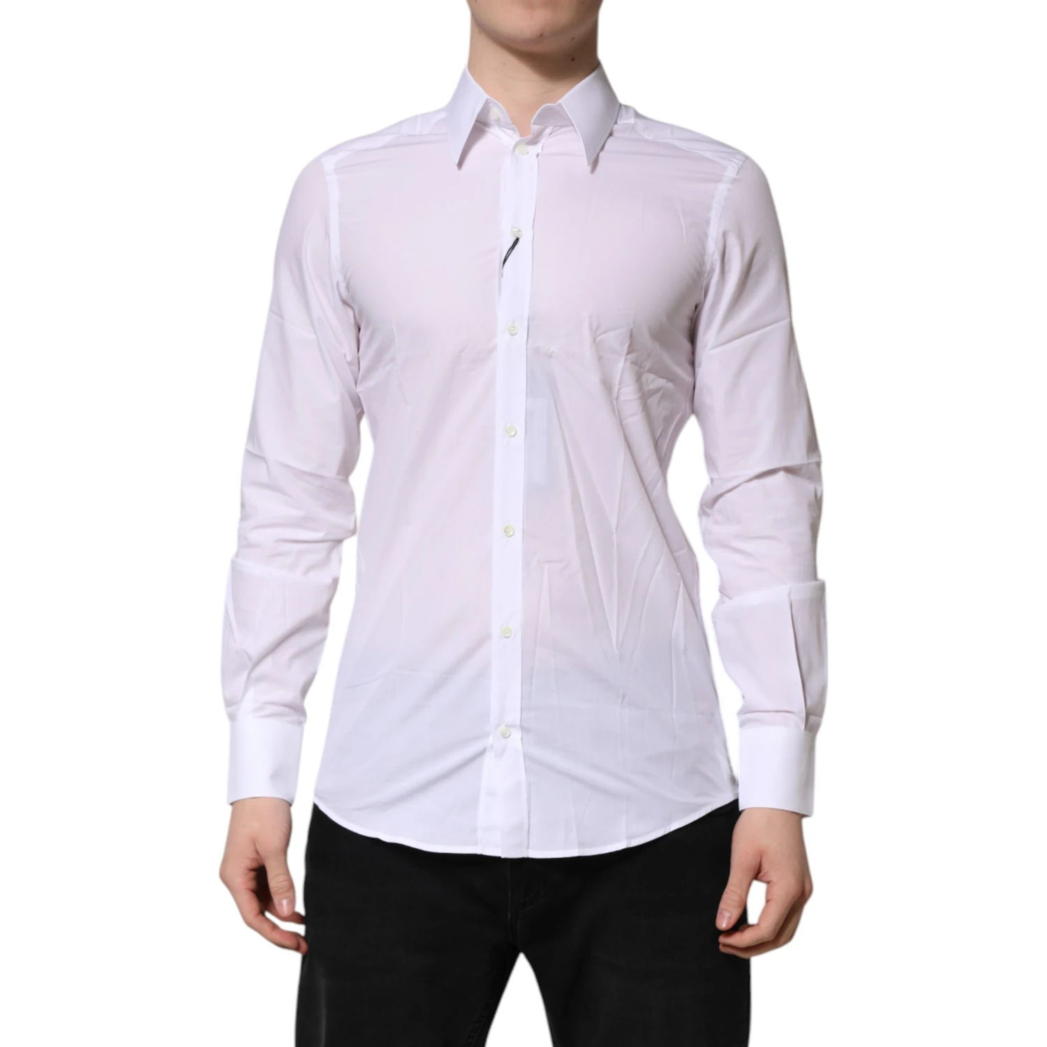 White MARTINI Long Sleeves Dress Formal Shirt