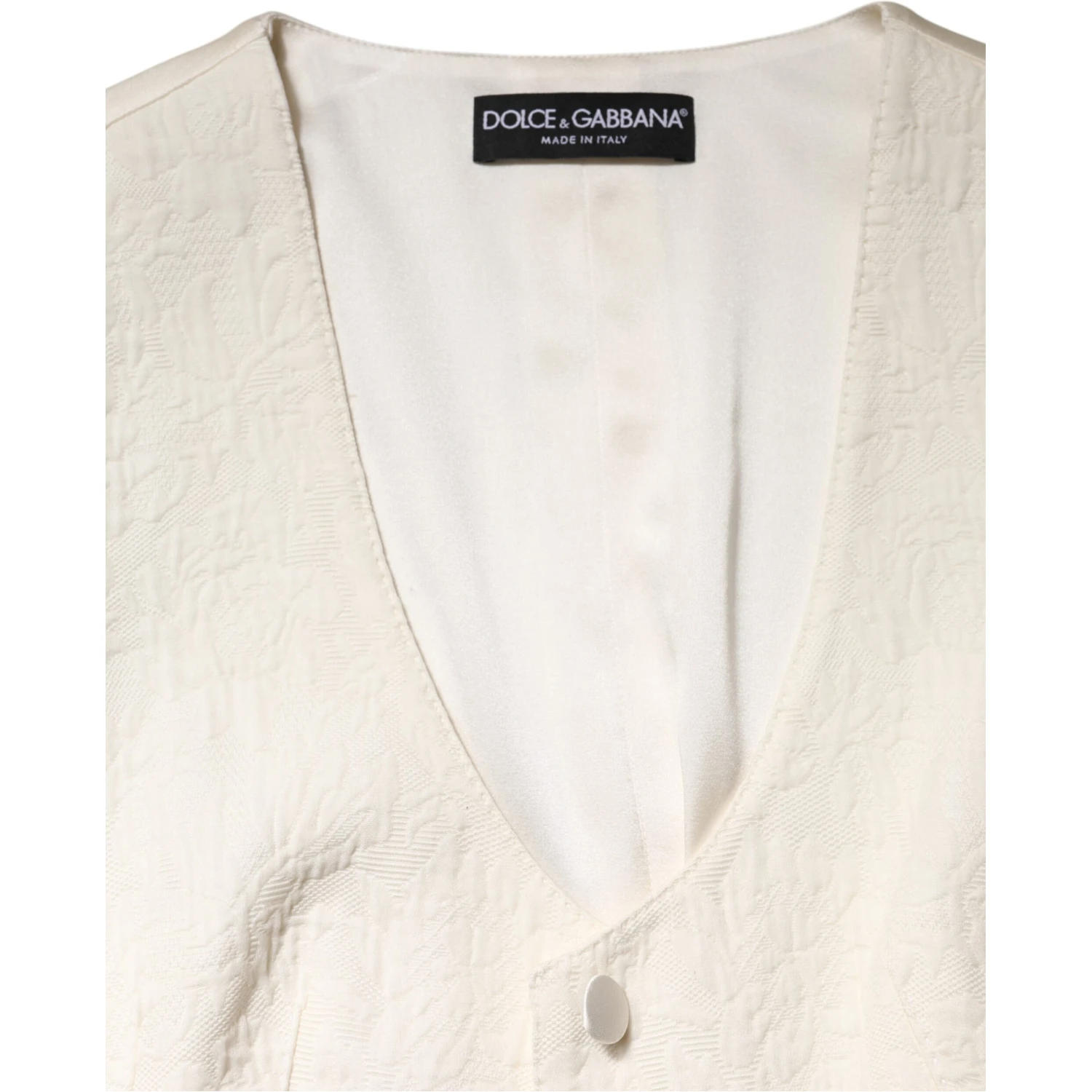 Ivory Cotton Button Down Sleeveless Vest Top