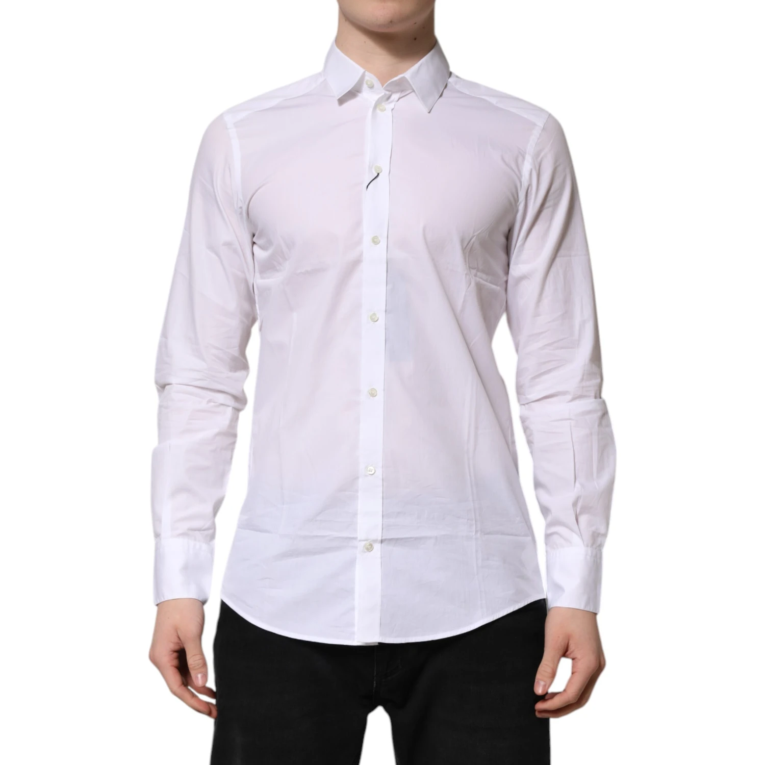 White Cotton Long Sleeves Dress Formal Shirt