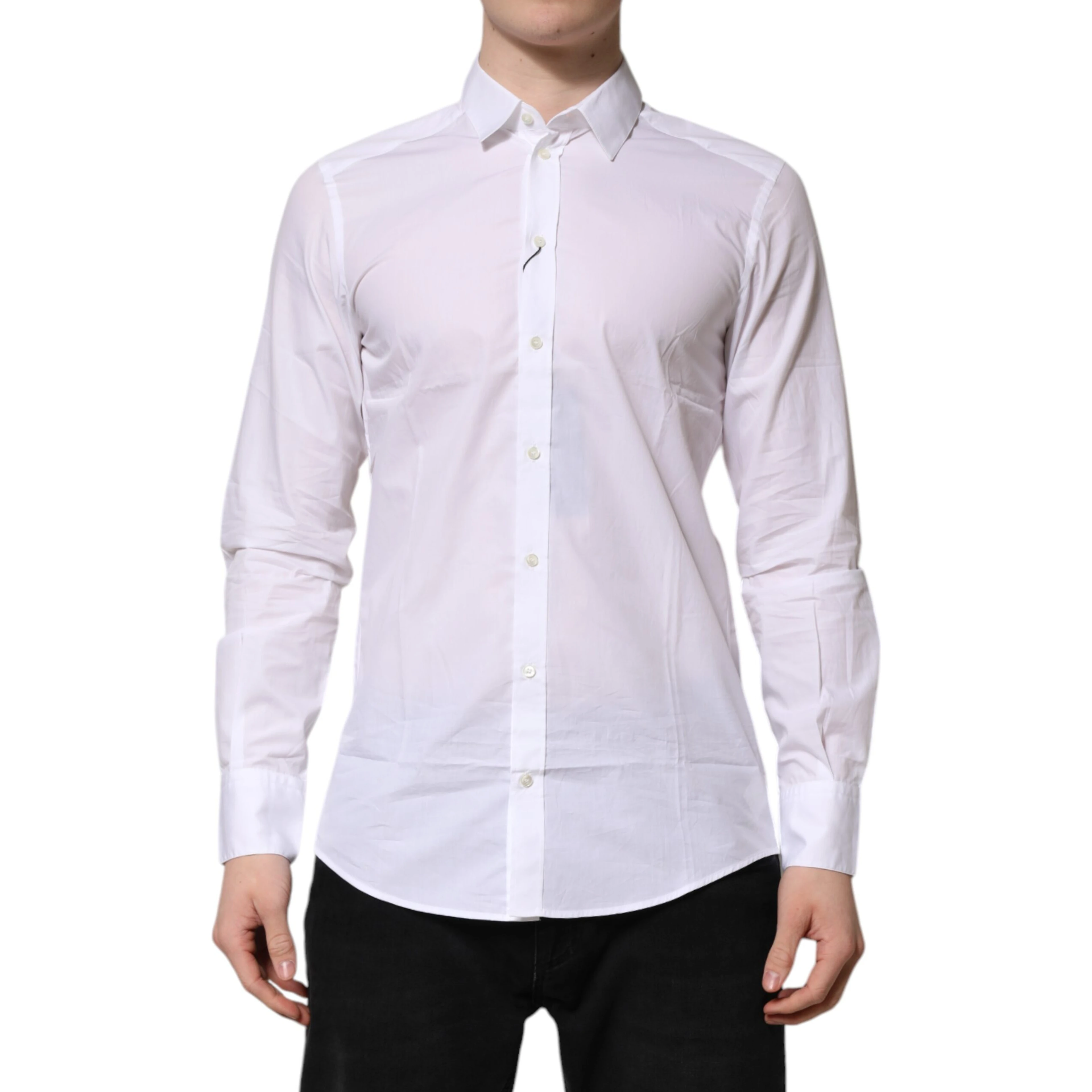 White Cotton Long Sleeves Dress Formal Shirt
