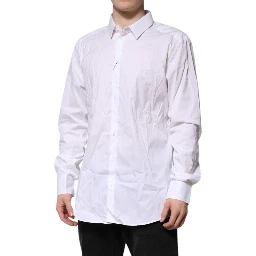 White GOLD Cotton Men Dress Formal Shirt