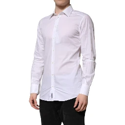 White GOLD Long Sleeves Dress Formal Shirt