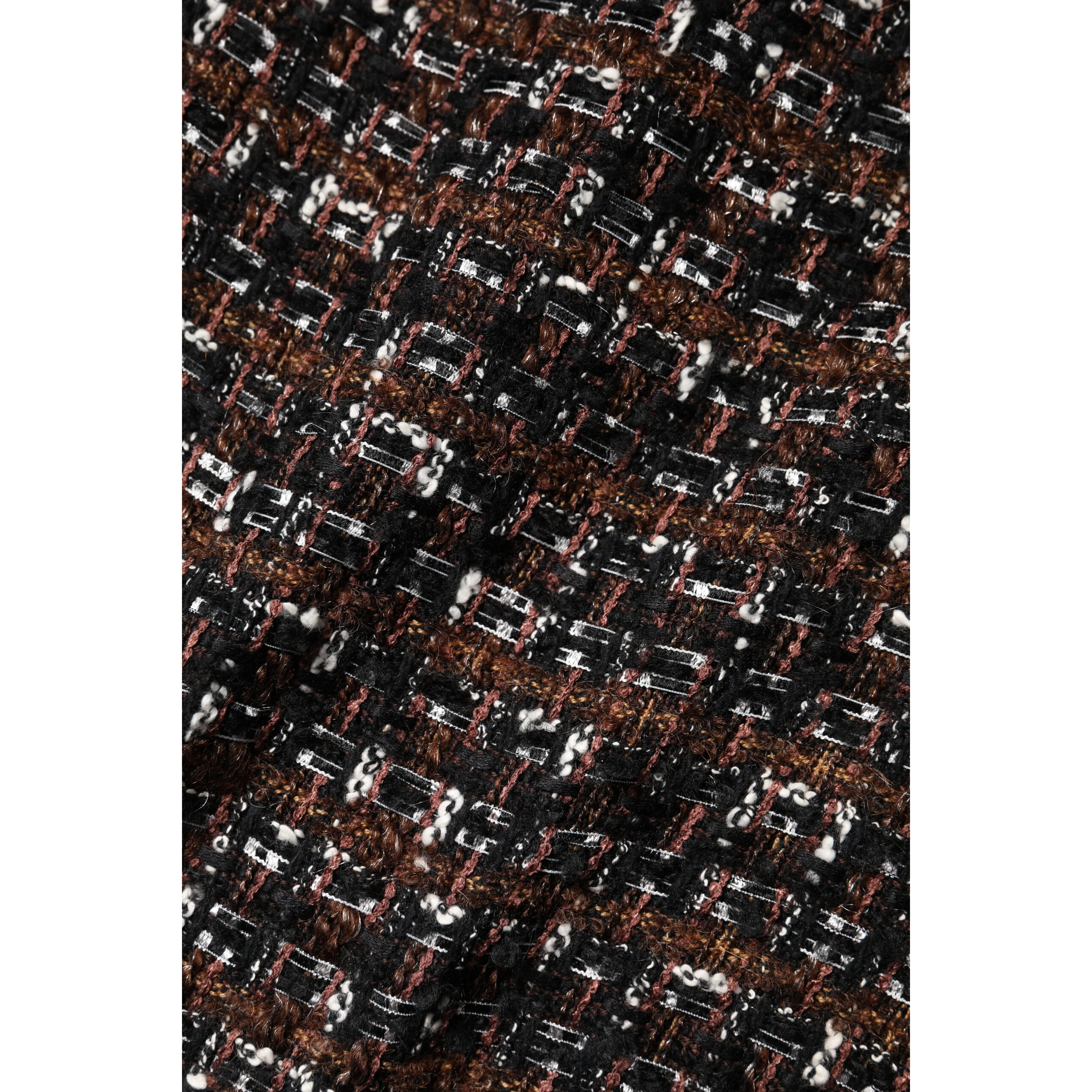Multicolor Sleeveless Mini Tweed A-line Dress
