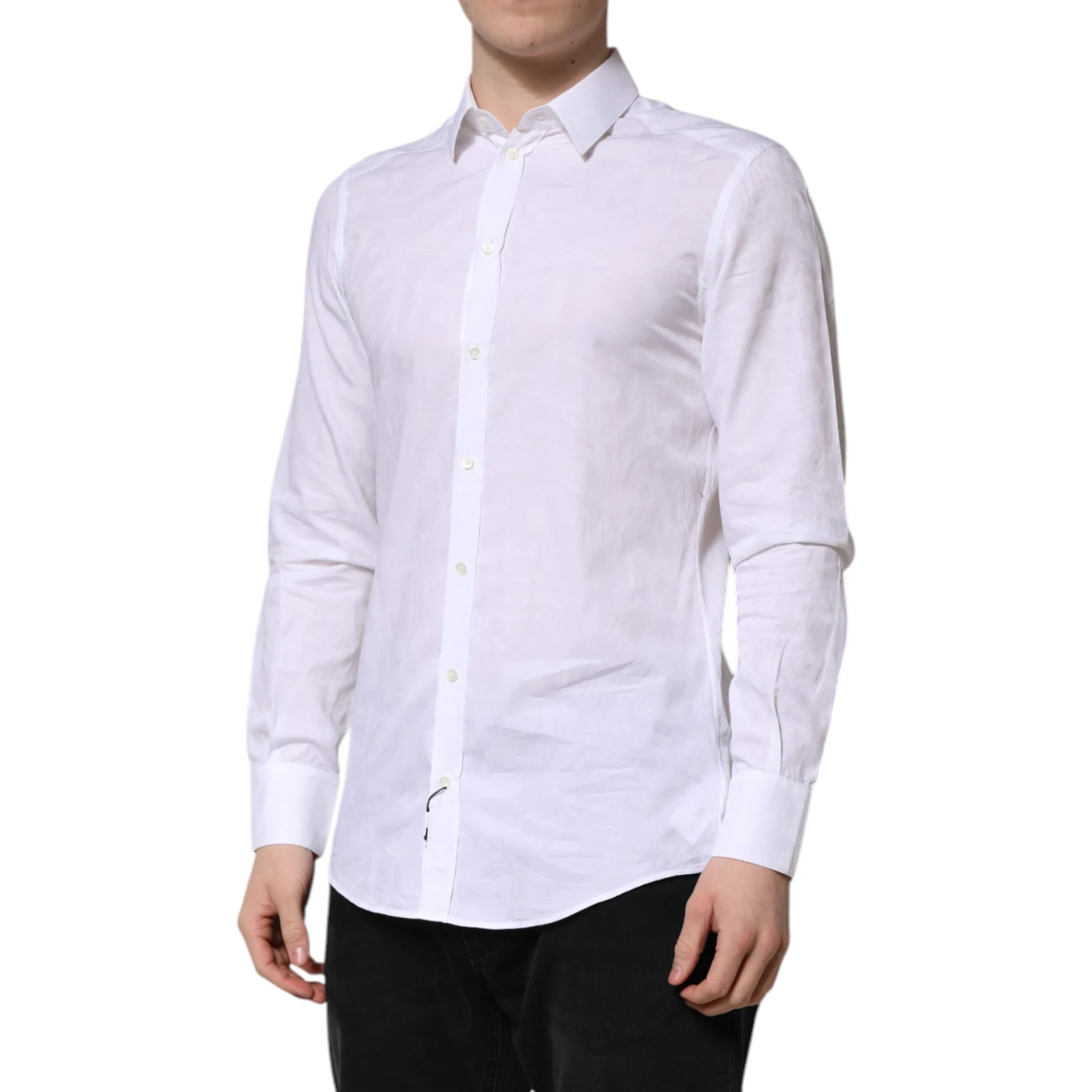 White MARTINI Cotton Long Sleeve Formal Shirt