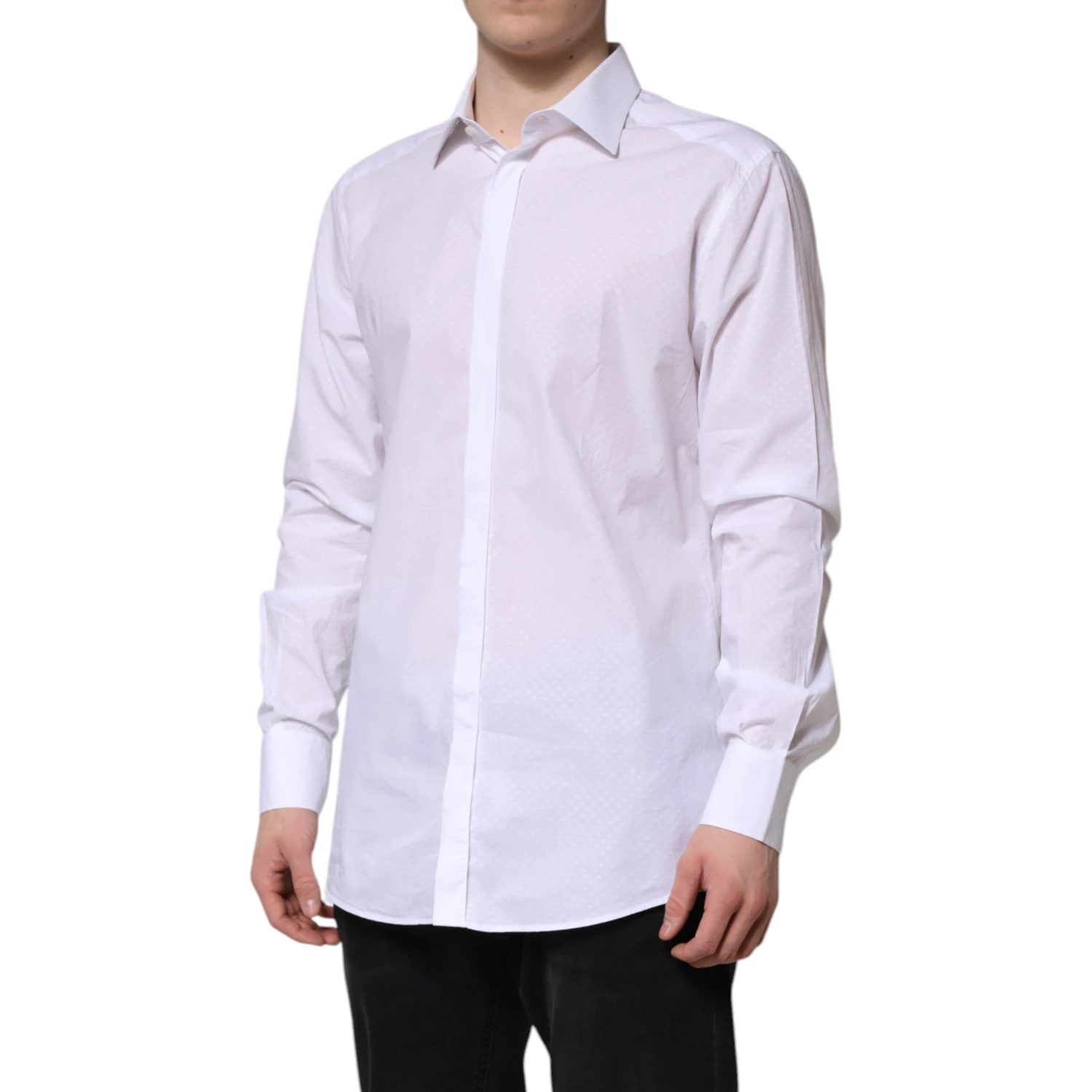 White GOLD Cotton Long Sleeves Formal Shirt