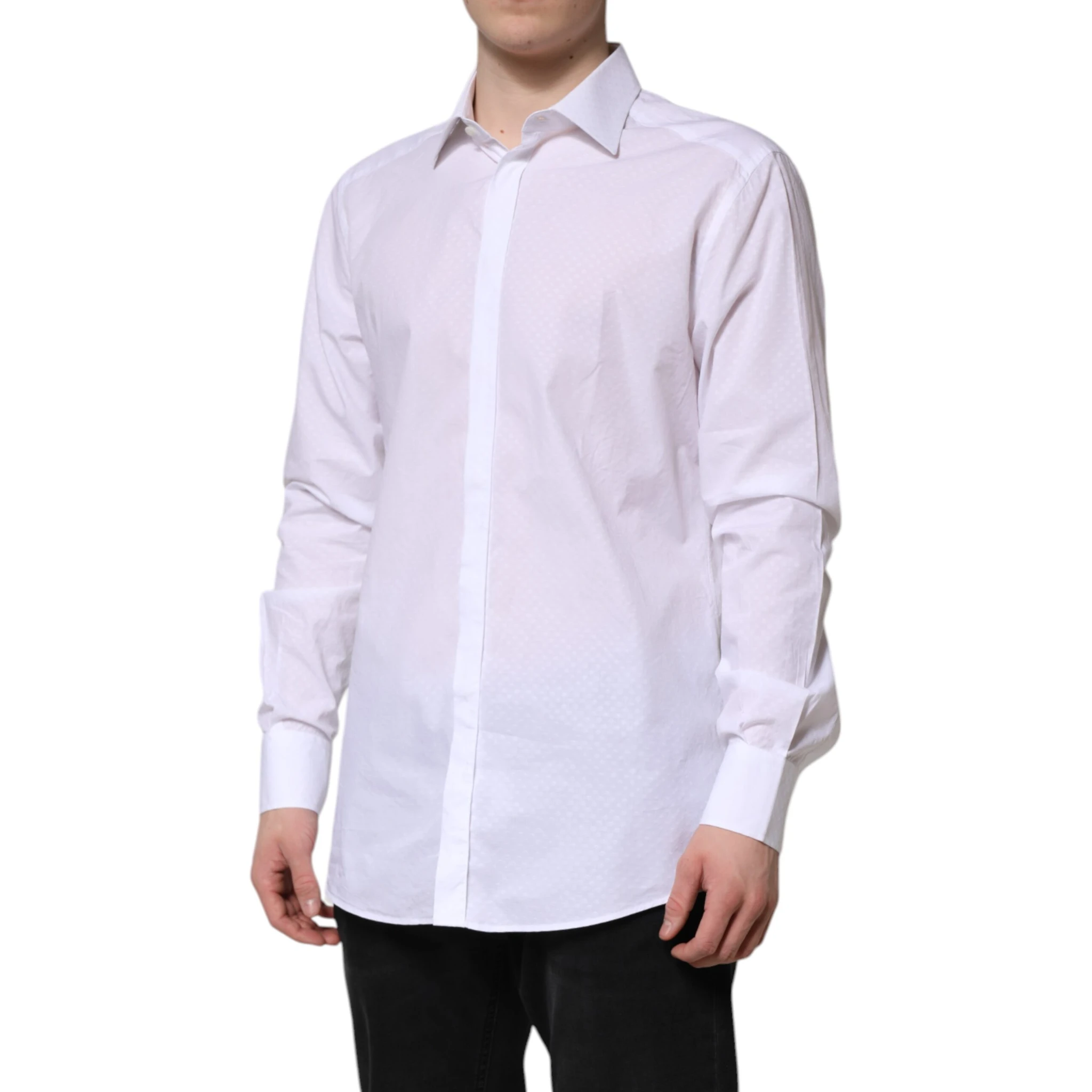 White GOLD Cotton Long Sleeves Formal Shirt