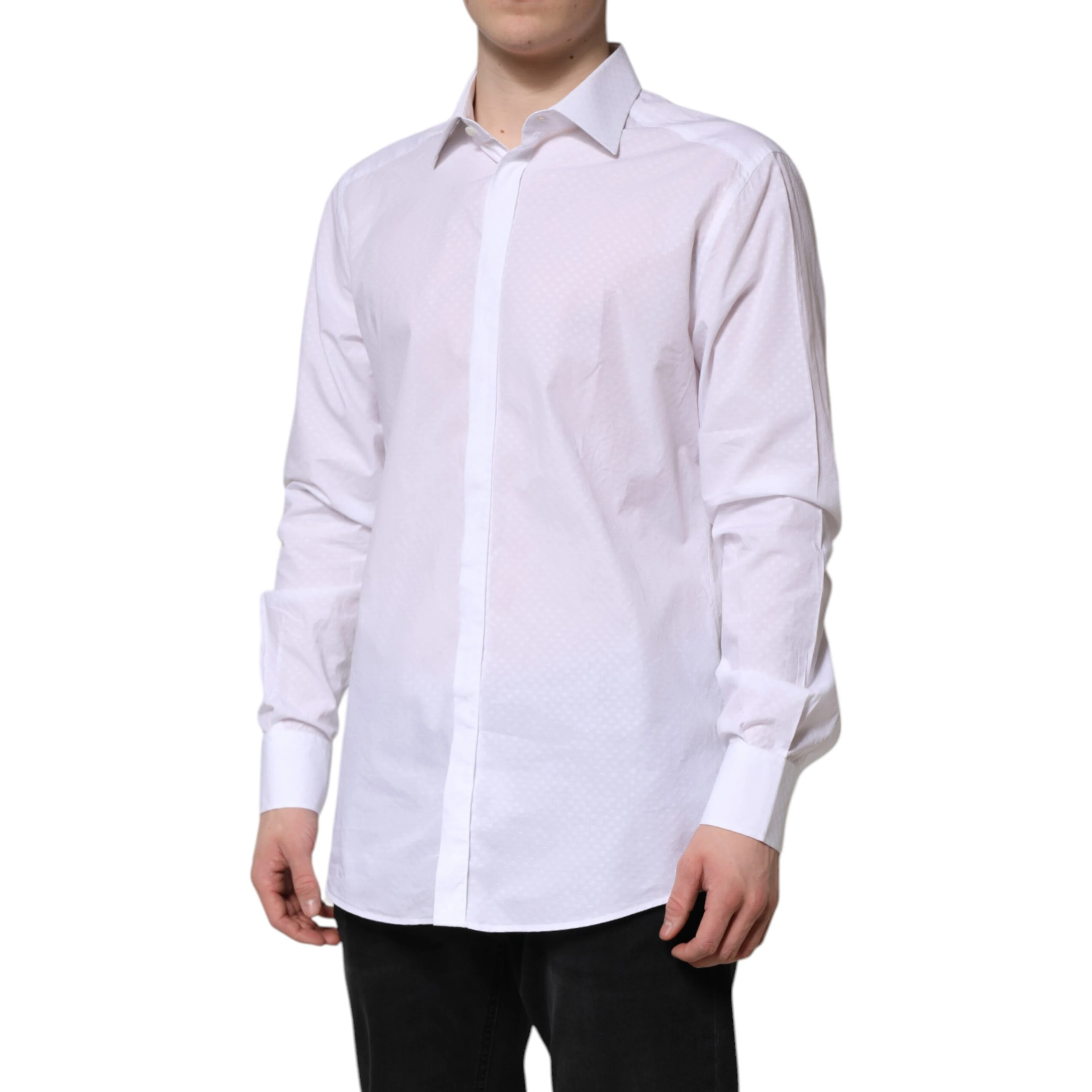 White GOLD Cotton Long Sleeves Formal Shirt
