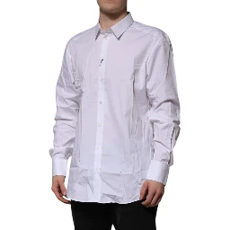 White GOLD Long Sleeve Dress Formal Shirt