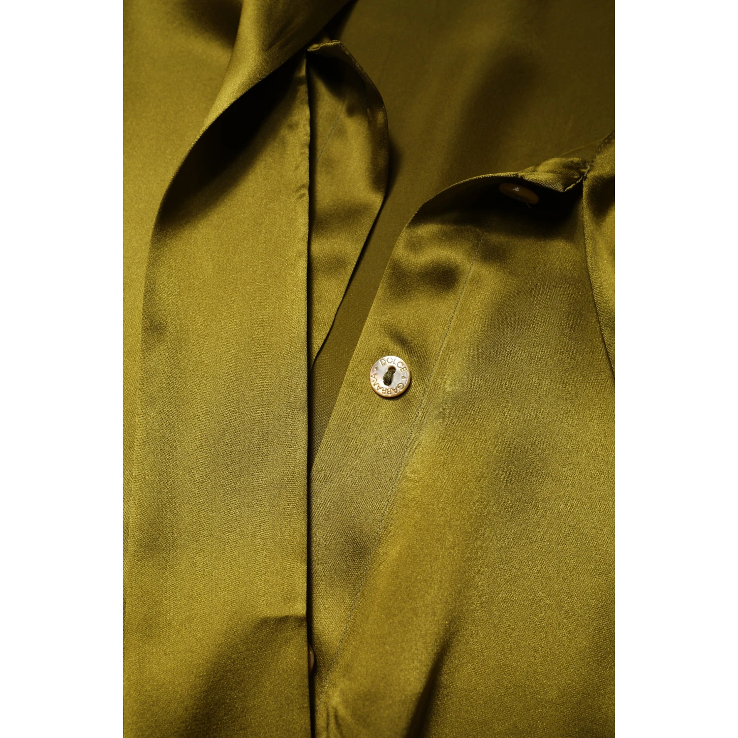 Green Ascot Collar Long Sleeves Blouse Top