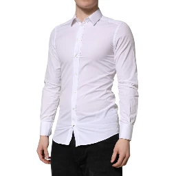 White GOLD Cotton Long Sleeve Men Formal Shirt