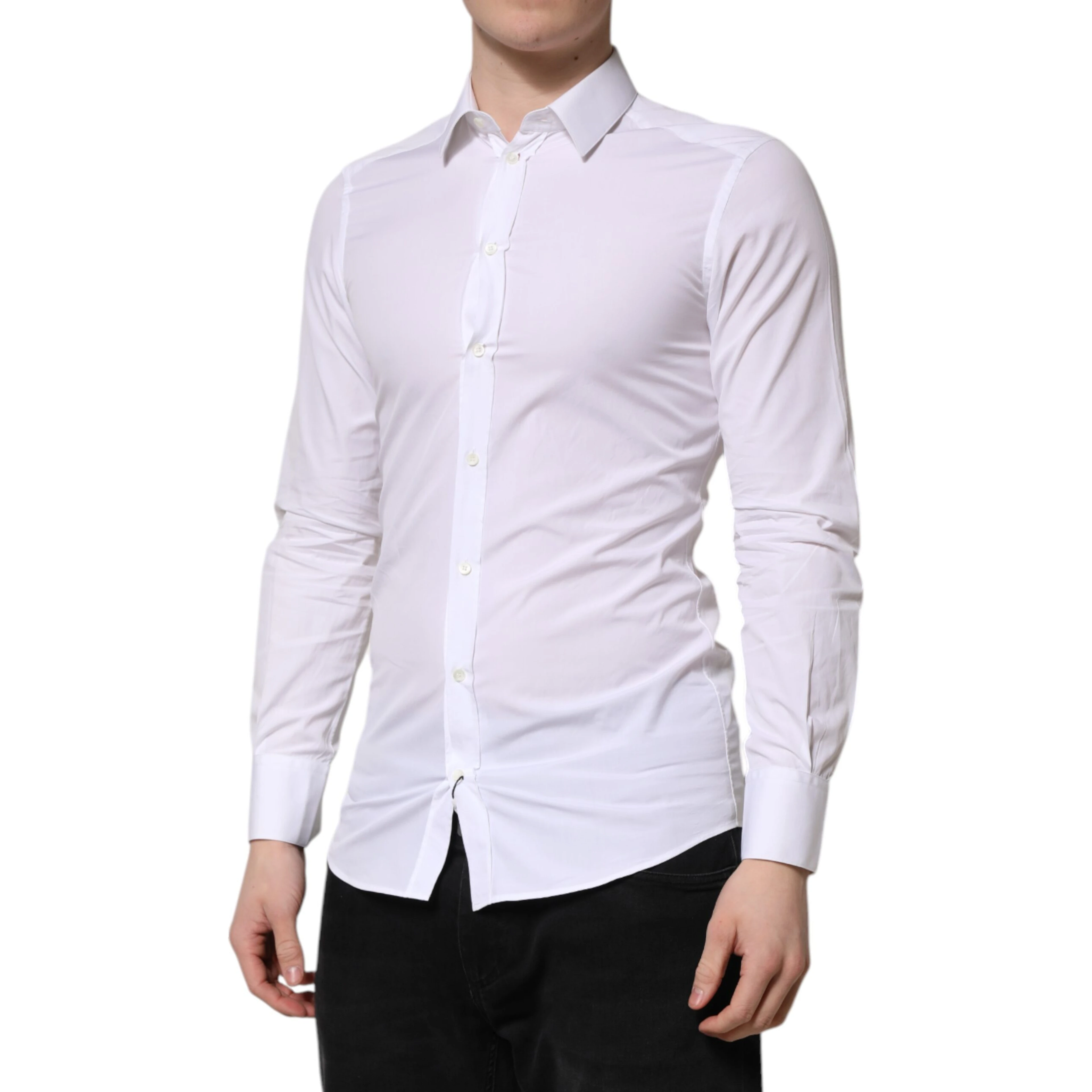 White GOLD Cotton Long Sleeve Men Formal Shirt