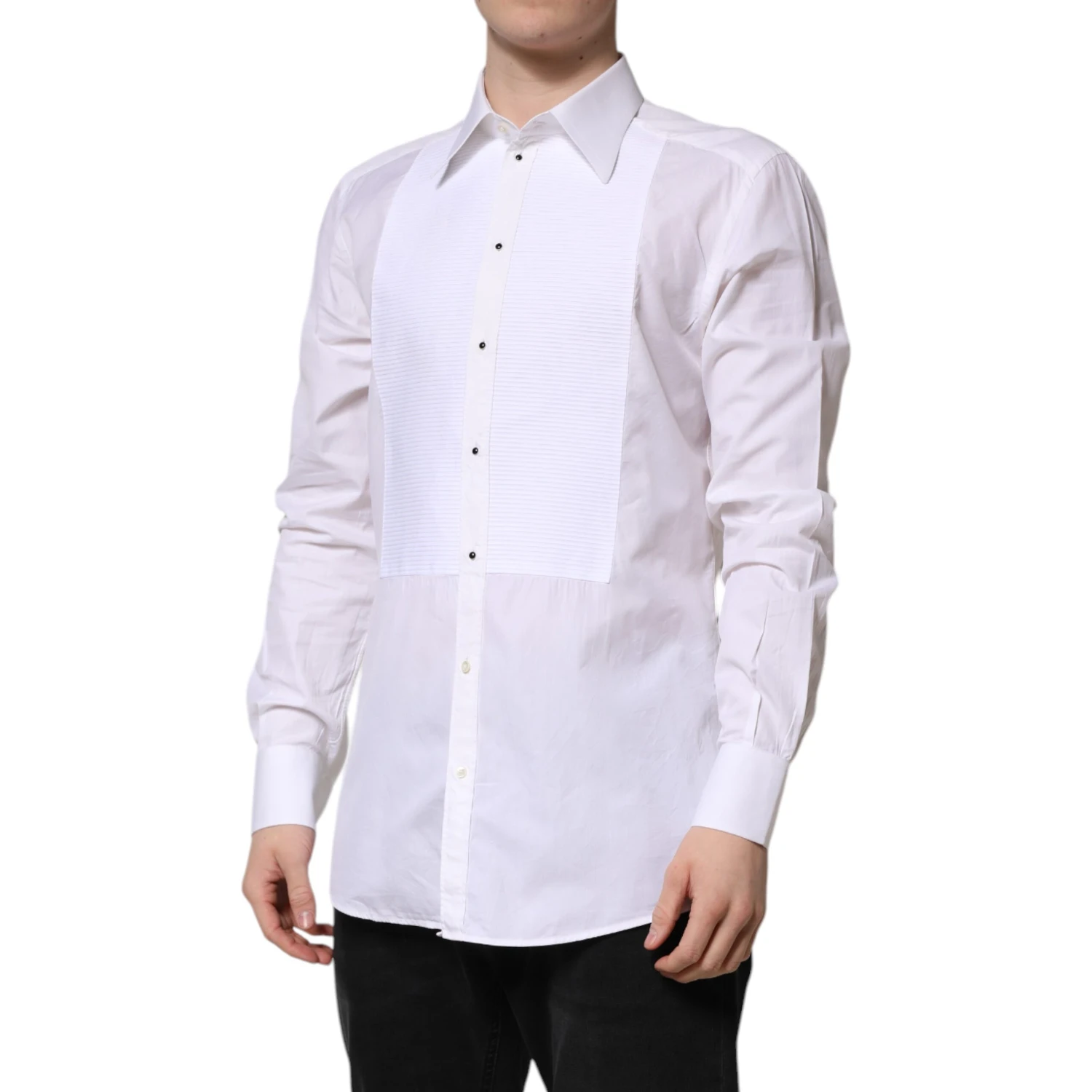 White GOLD Cotton Long Sleeves Formal Shirt