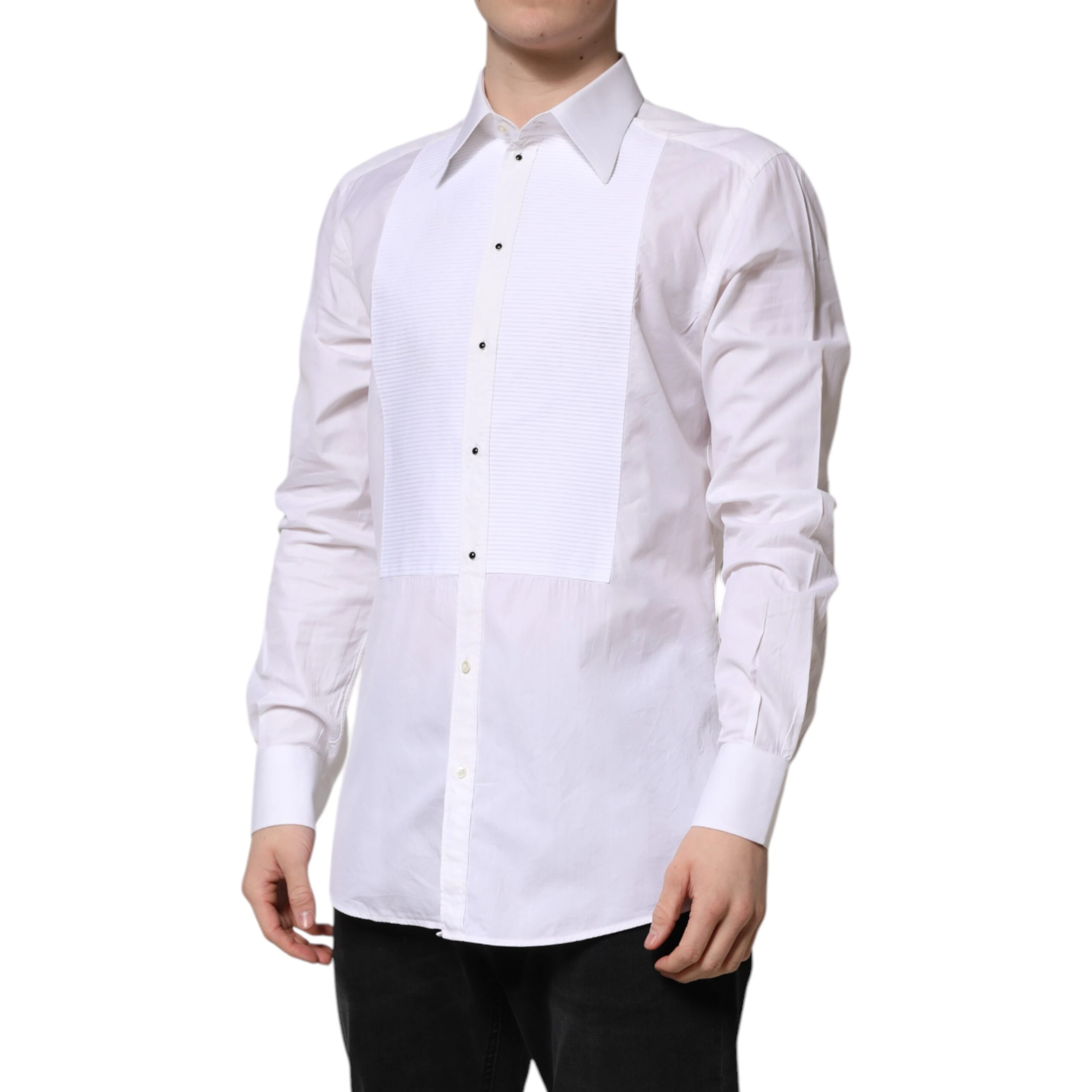White GOLD Cotton Long Sleeves Formal Shirt