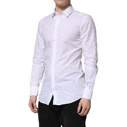 White GOLD Long Sleeve Dress Men Formal Shirt