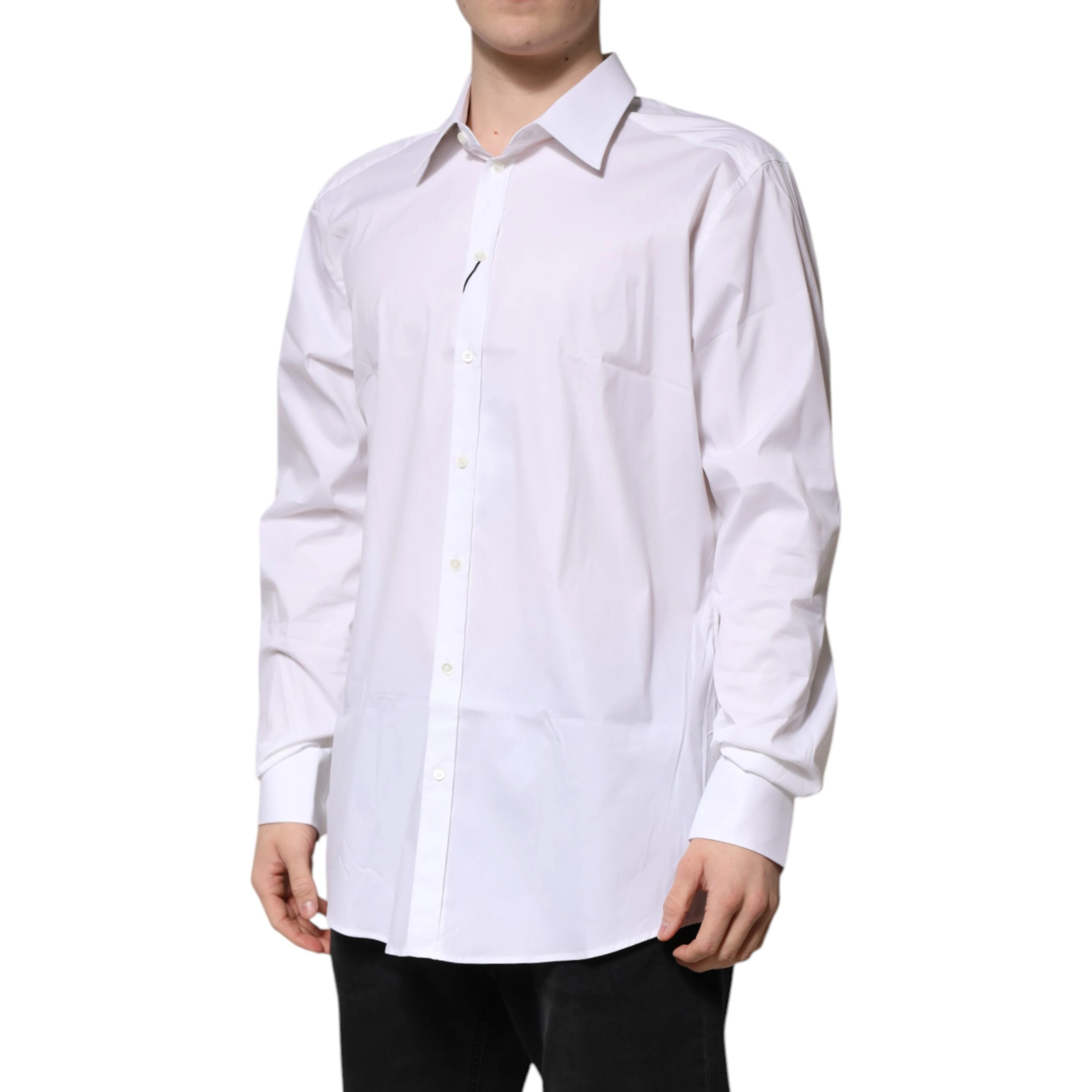White GOLD Long Sleeve Dress Men Formal Shirt