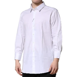 White GOLD Long Sleeve Dress Men Formal Shirt