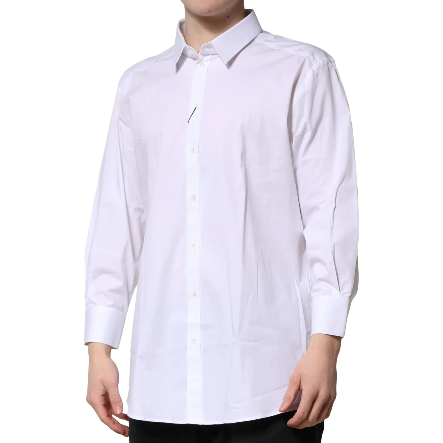 White GOLD Long Sleeve Dress Men Formal Shirt