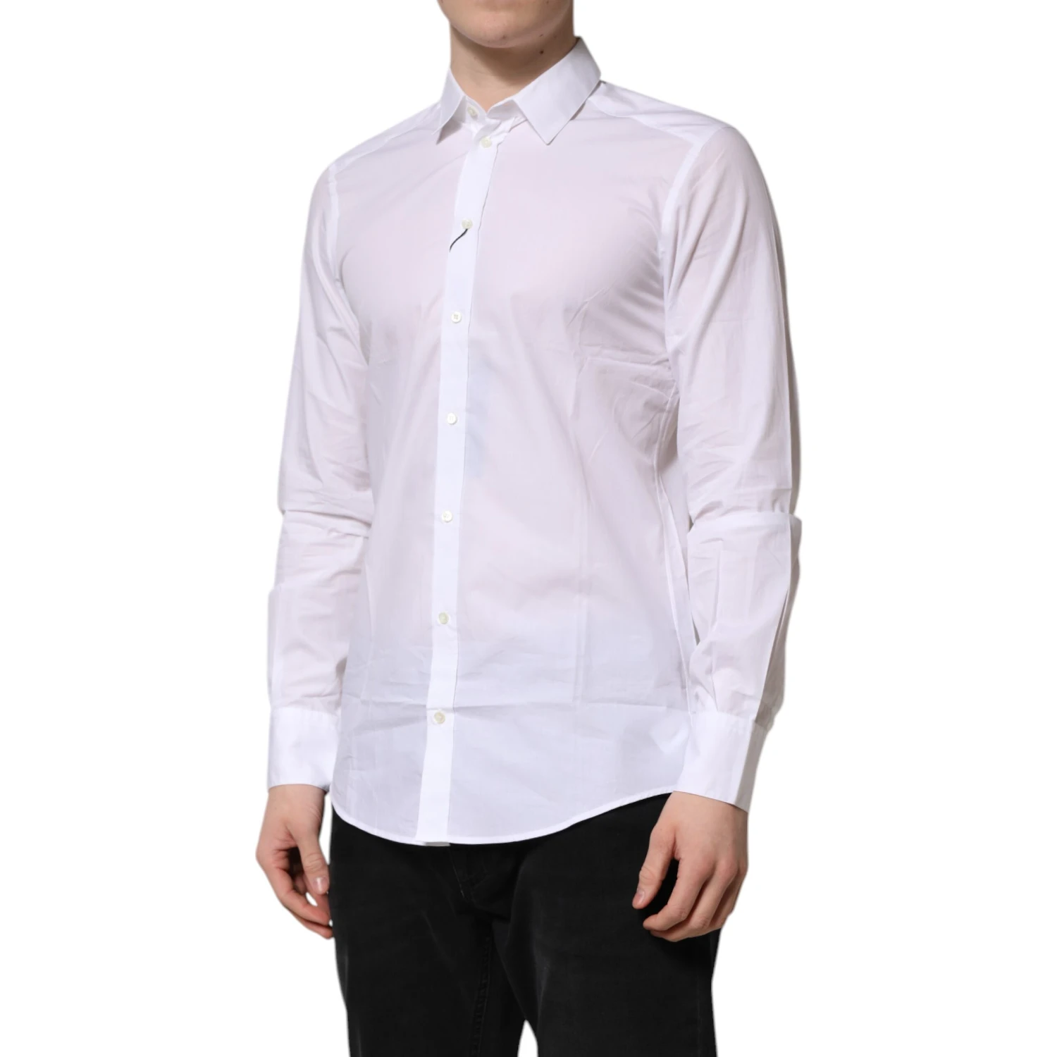White Cotton Long Sleeves Dress Formal Shirt
