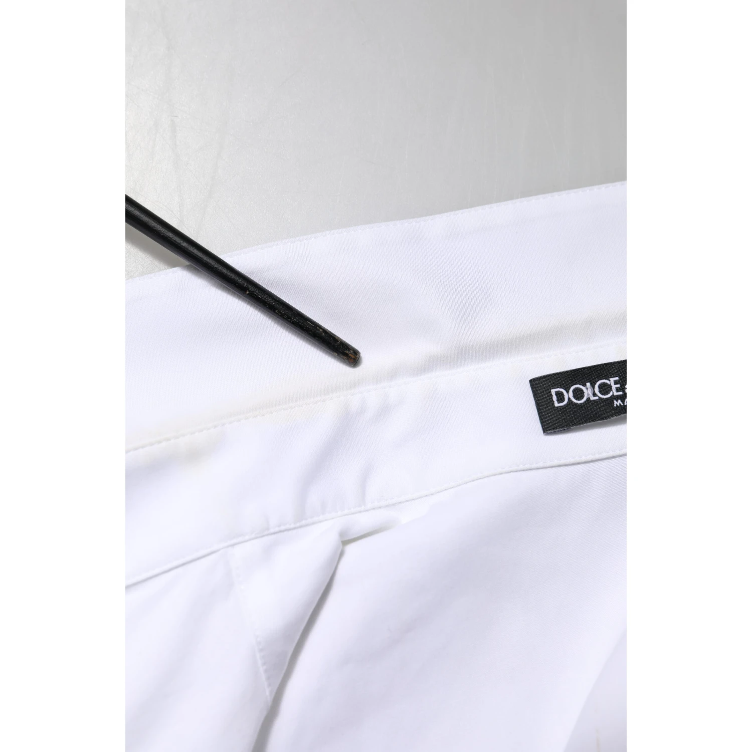 White Cotton Collared Long Sleeves Blouse Top