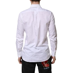 White MARTINI Cotton Long Sleeve Formal Shirt
