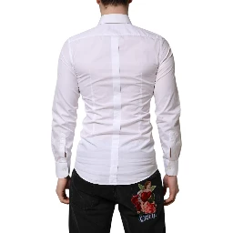White GOLD Cotton Long Sleeve Men Formal Shirt