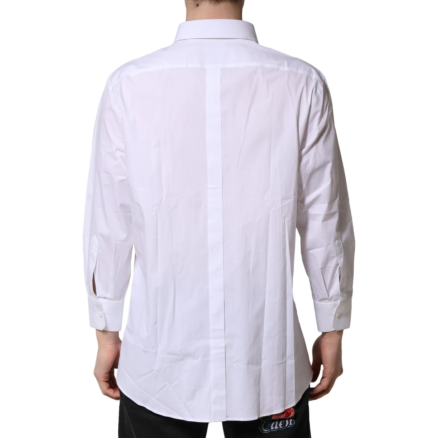 White GOLD Long Sleeve Dress Men Formal Shirt