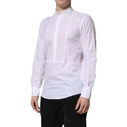 White Cotton Slim Long Sleeves Formal Shirt