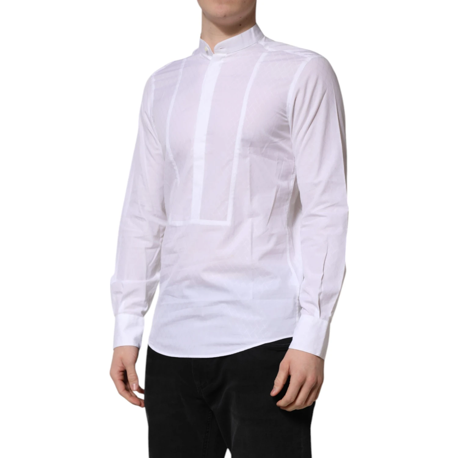 White Cotton Slim Long Sleeves Formal Shirt