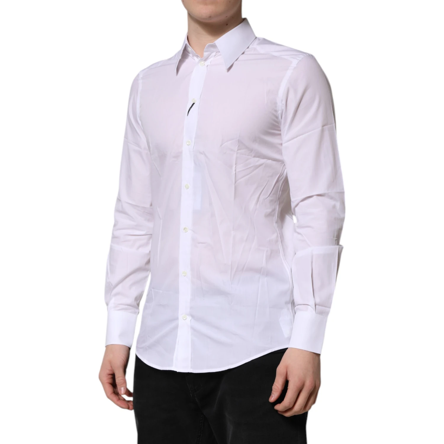 White MARTINI Long Sleeves Dress Formal Shirt