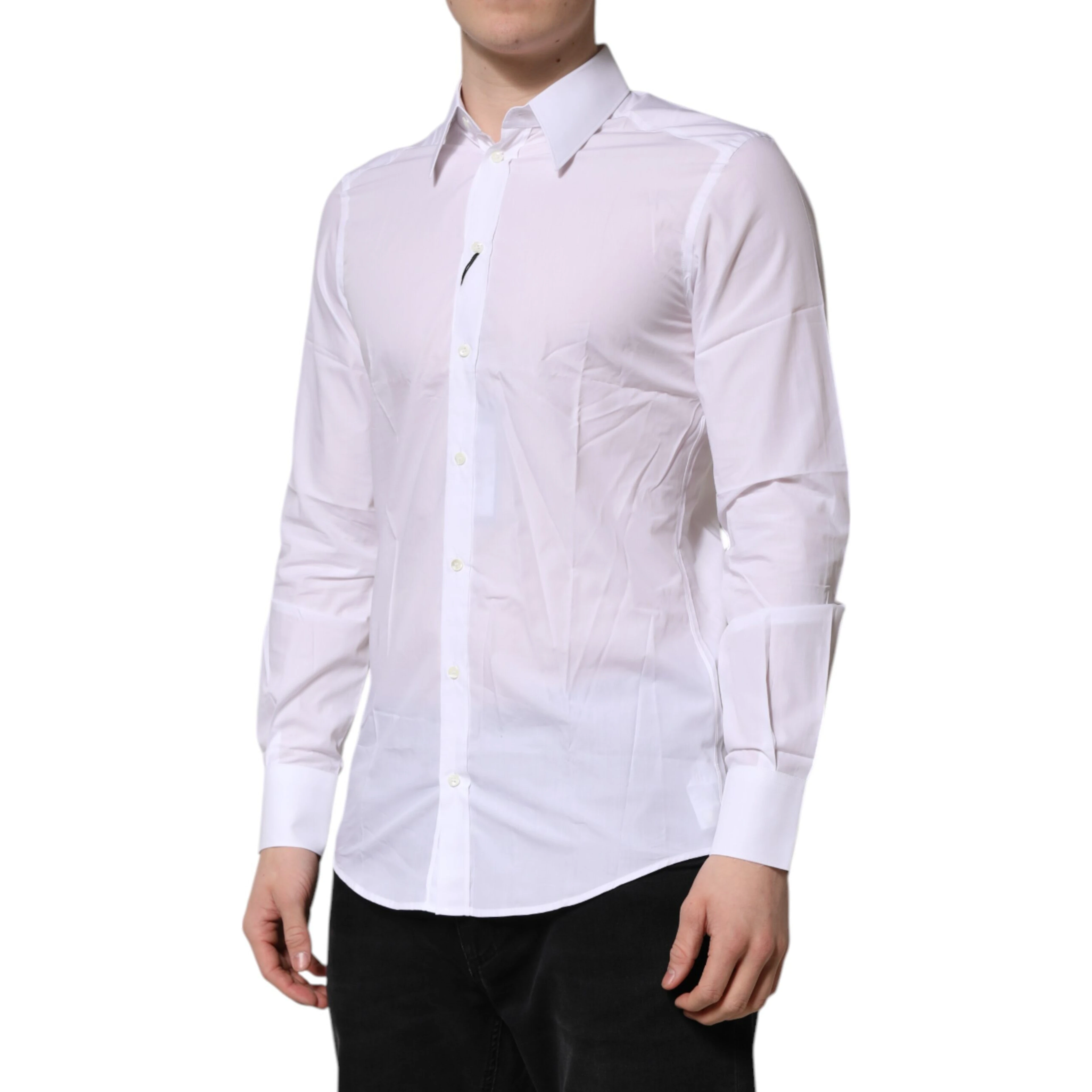 White MARTINI Long Sleeves Dress Formal Shirt