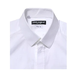 White GOLD Long Sleeves Dress Men Formal Shirt
