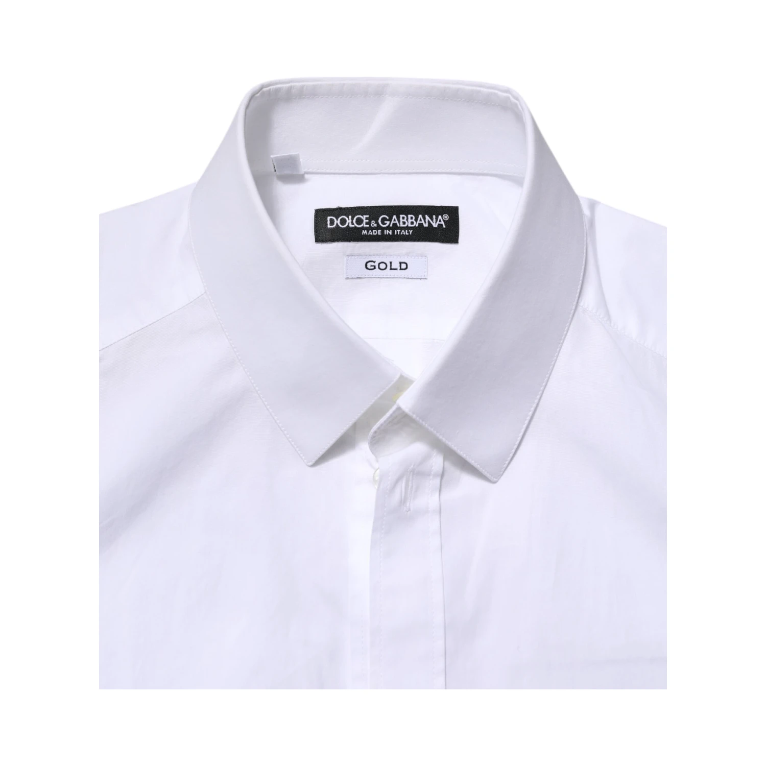 White GOLD Long Sleeves Dress Men Formal Shirt
