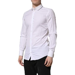 White Cotton GOLD Long Sleeves Formal Shirt
