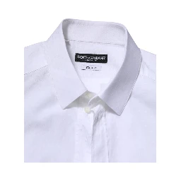 White GOLD Long Sleeve Dress Men Formal Shirt
