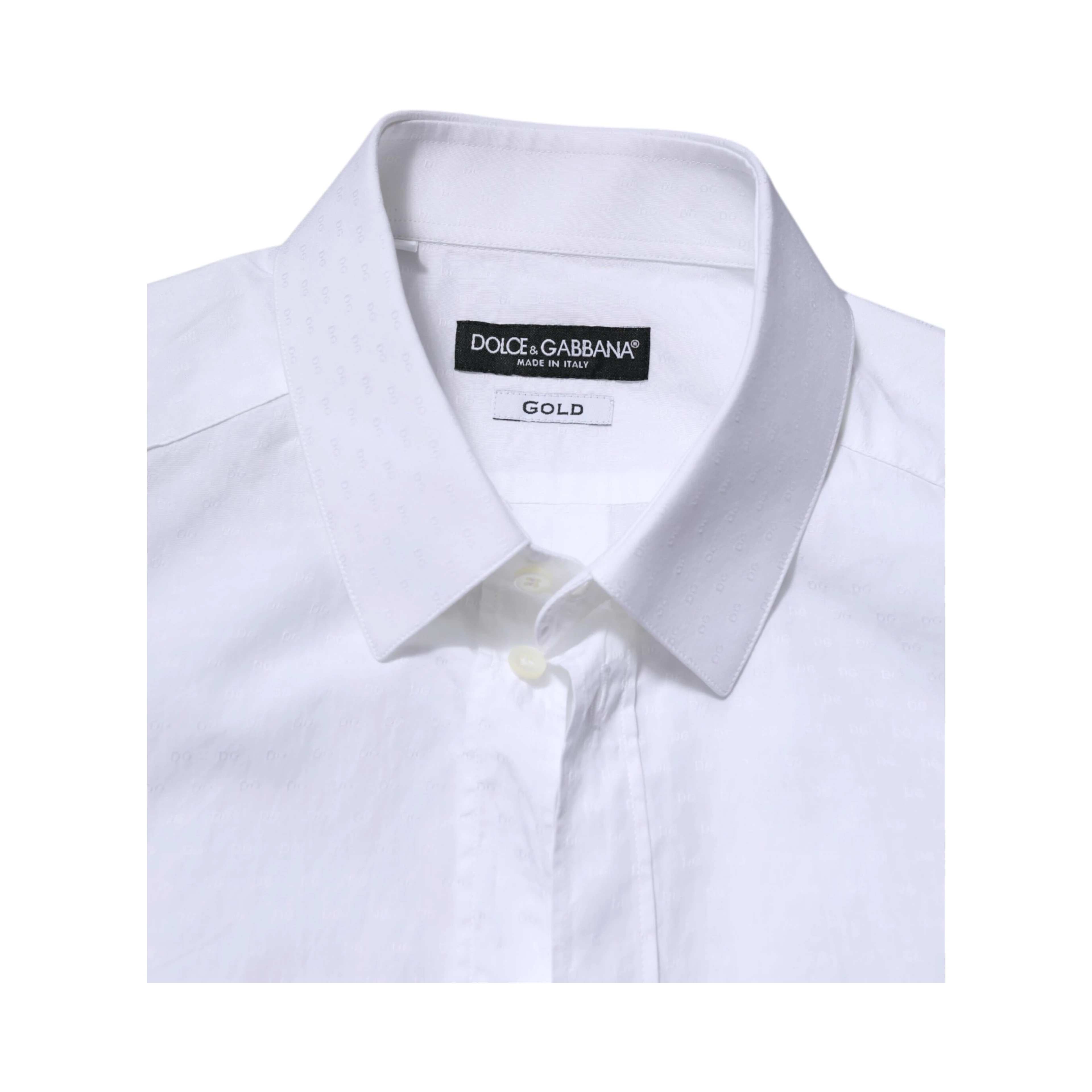 White GOLD Long Sleeve Dress Men Formal Shirt
