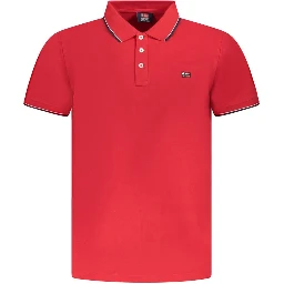 Red Cotton Men Polo