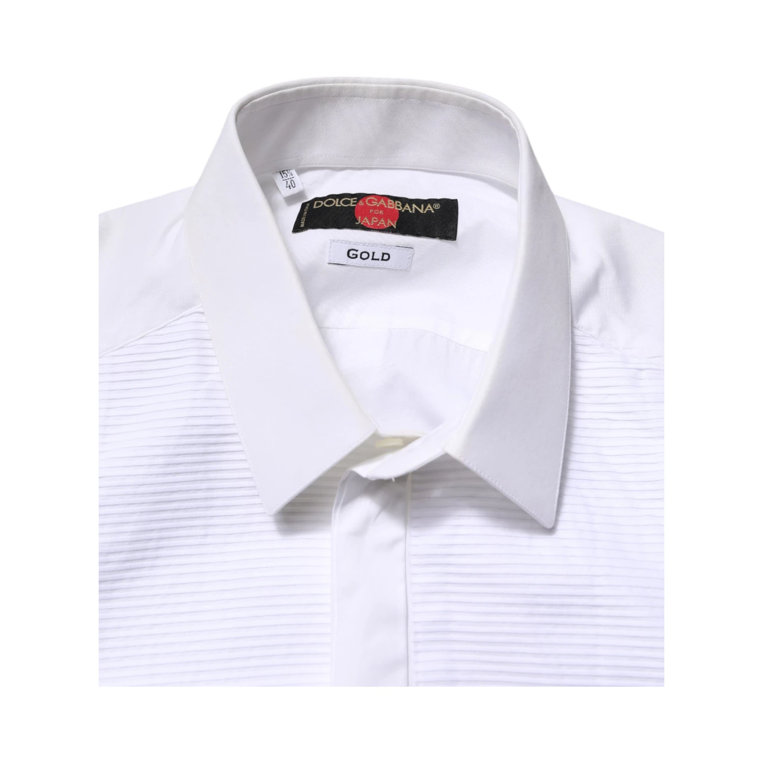 White GOLD Cotton Bib Dress Formal Shirt