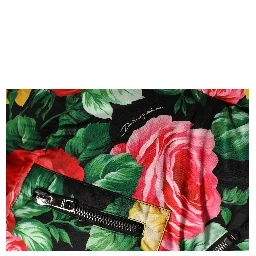 Multicolor Floral Puffer Hooded Jacket