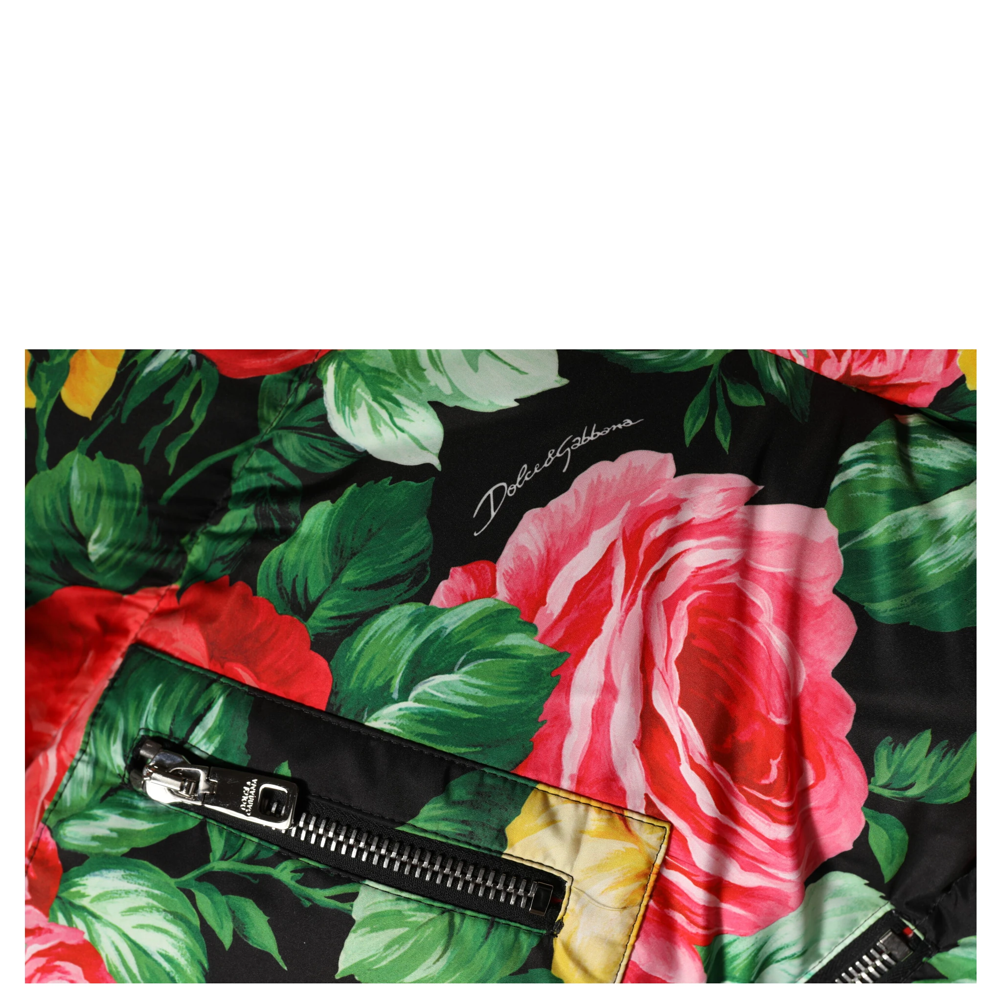 Multicolor Floral Puffer Hooded Jacket