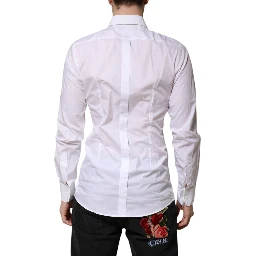White GOLD Long Sleeves Dress Men Formal Shirt