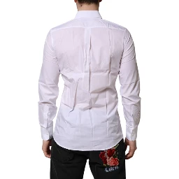 White MARTINI Long Sleeves Dress Formal Shirt