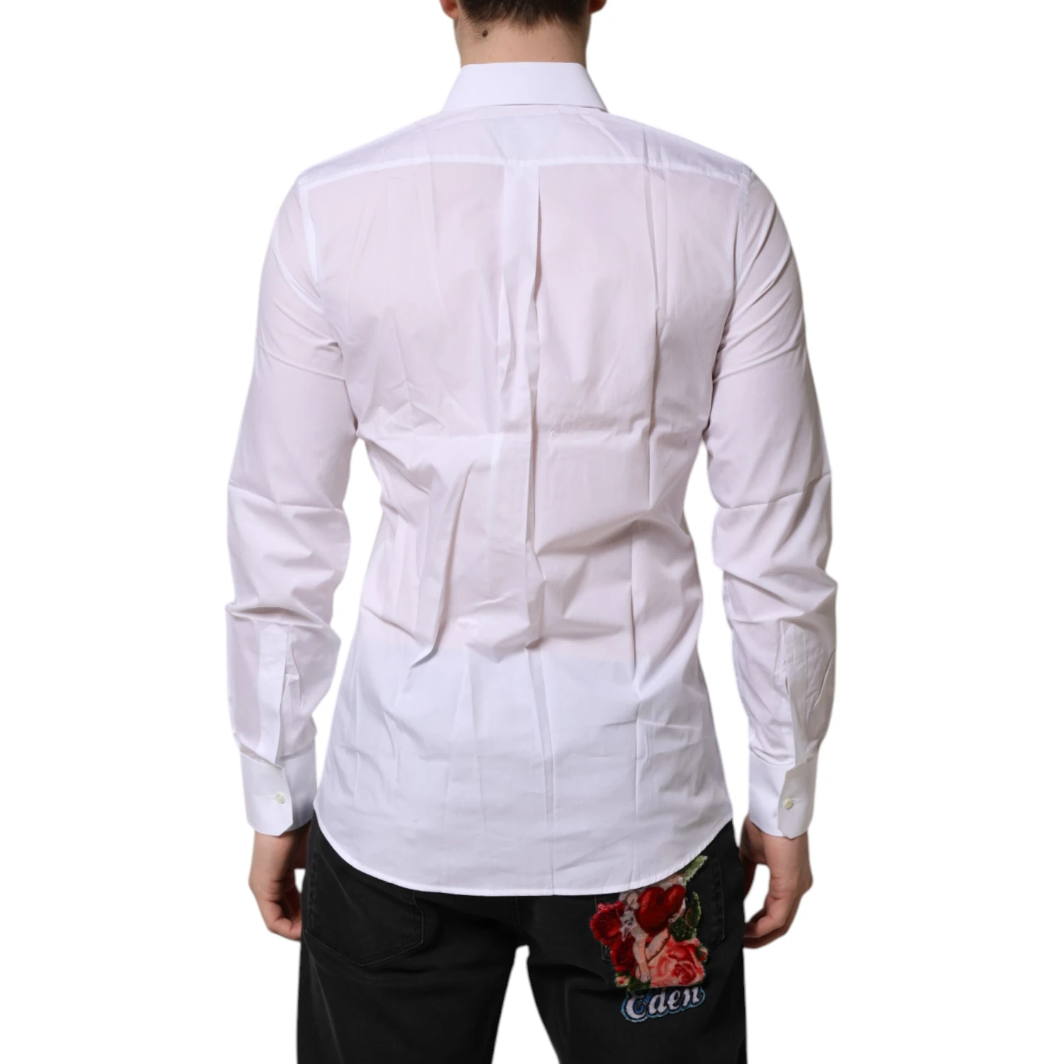 White MARTINI Long Sleeves Dress Formal Shirt