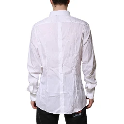 White Cotton GOLD Long Sleeves Formal Shirt