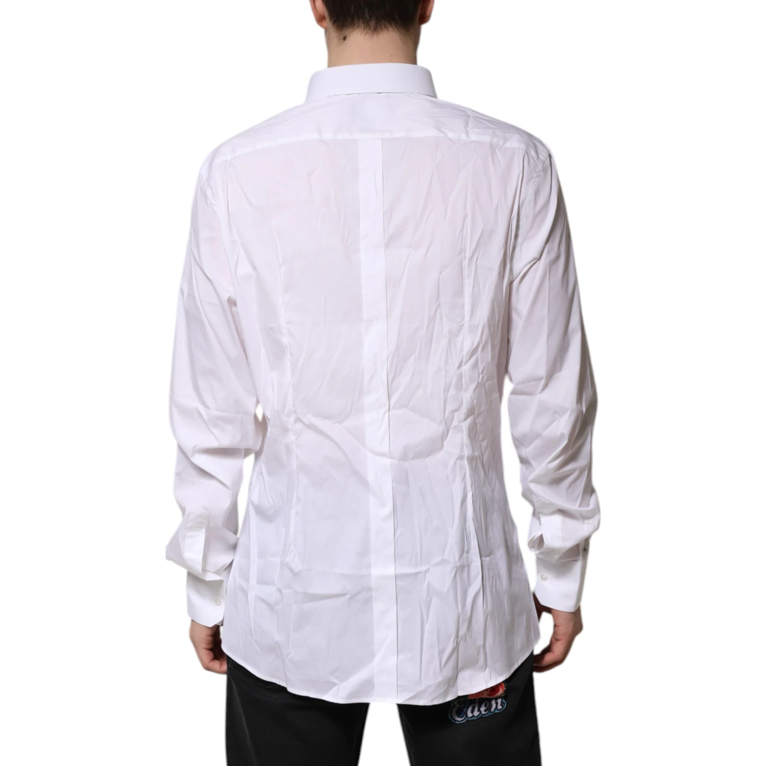 White Cotton GOLD Long Sleeves Formal Shirt