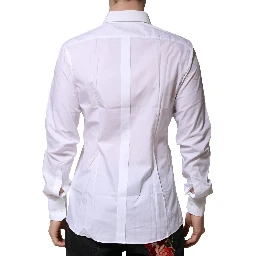 White Cotton GOLD Long Sleeves Formal Shirt