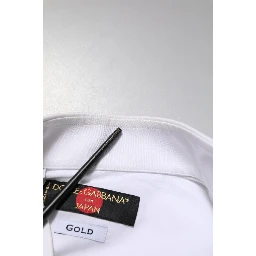 White GOLD Cotton Bib Dress Formal Shirt